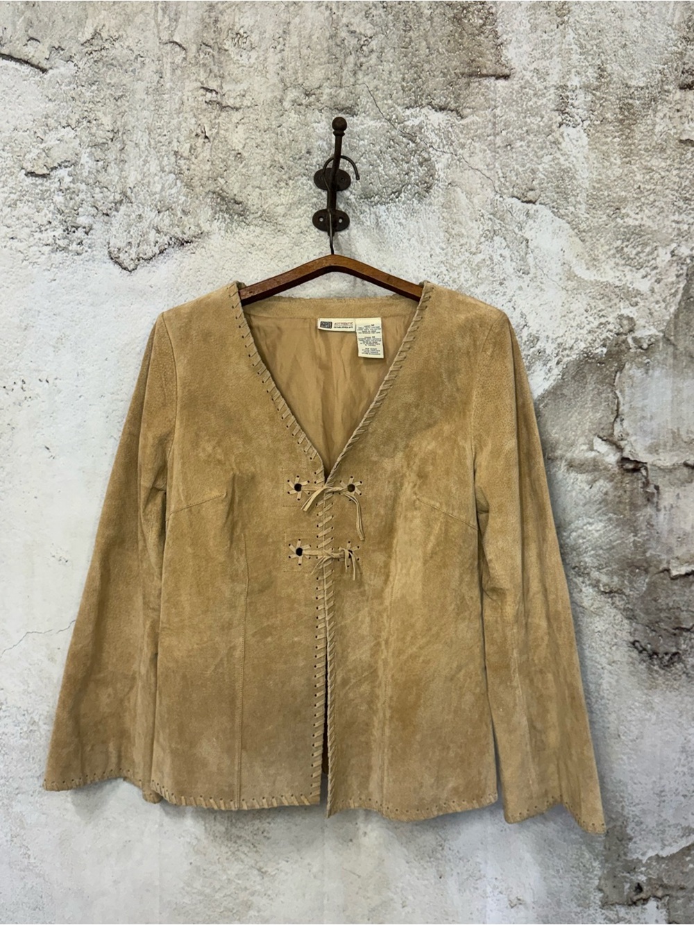 Faded Glory Tan Suede Lace-Up Women's Jacket